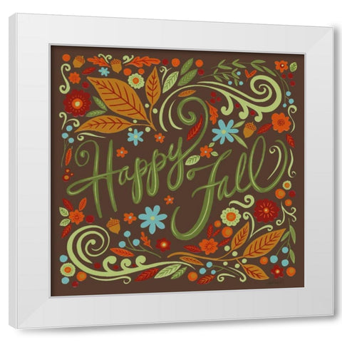 Happy Fall I Dark White Modern Wood Framed Art Print by Tavoletti, Anne