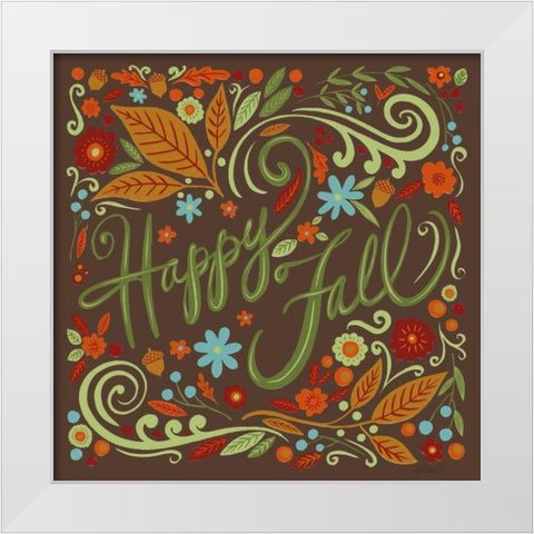 Happy Fall I Dark White Modern Wood Framed Art Print by Tavoletti, Anne