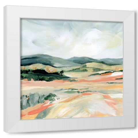 Vermillion Landscape I White Modern Wood Framed Art Print by Pete, Katrina