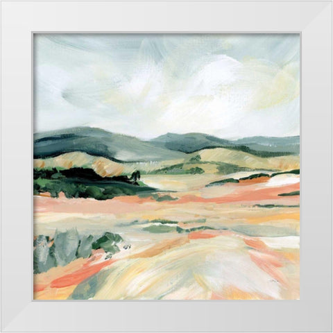 Vermillion Landscape I White Modern Wood Framed Art Print by Pete, Katrina
