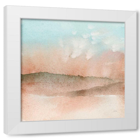 Desert Landscape I White Modern Wood Framed Art Print by Pete, Katrina