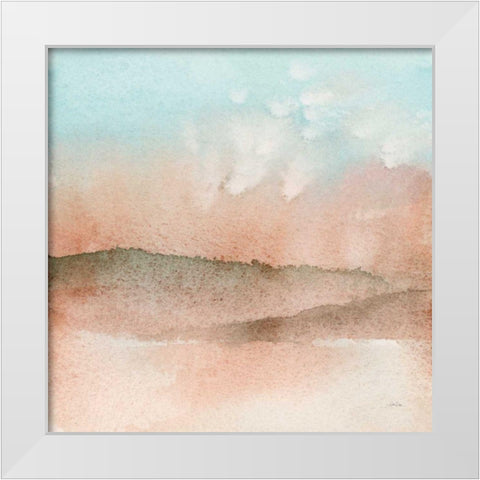 Desert Landscape I White Modern Wood Framed Art Print by Pete, Katrina