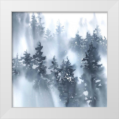 Misty Forest I White Modern Wood Framed Art Print by Pete, Katrina