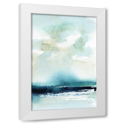 Seascape White Modern Wood Framed Art Print by Pete, Katrina