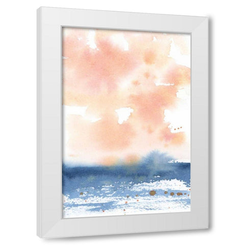 Sunrise Seascape I White Modern Wood Framed Art Print by Pete, Katrina