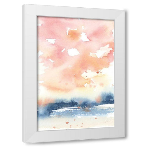 Sunrise Seascape II White Modern Wood Framed Art Print by Pete, Katrina