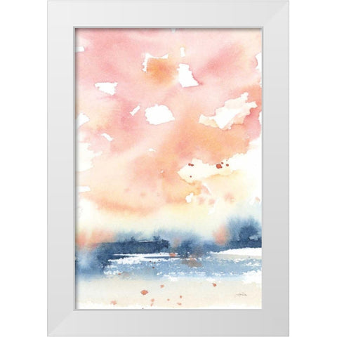 Sunrise Seascape II White Modern Wood Framed Art Print by Pete, Katrina