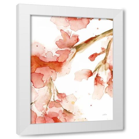 Blossoms I White Modern Wood Framed Art Print by Pete, Katrina