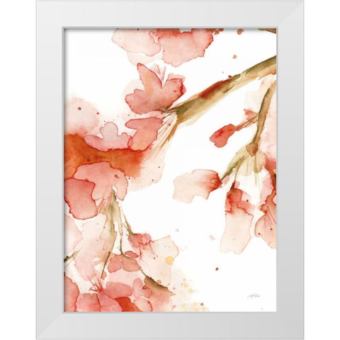 Blossoms I White Modern Wood Framed Art Print by Pete, Katrina