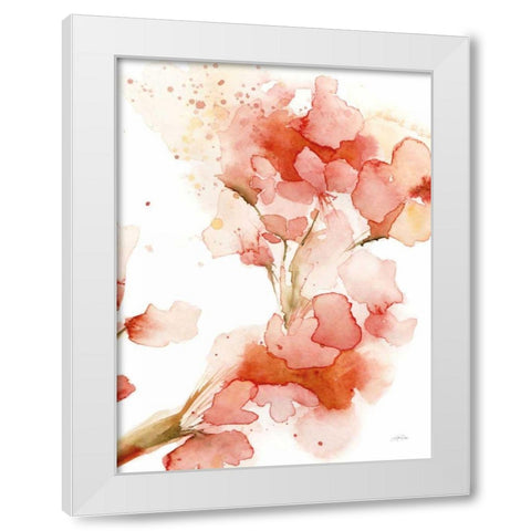 Blossoms II White Modern Wood Framed Art Print by Pete, Katrina