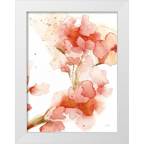 Blossoms II White Modern Wood Framed Art Print by Pete, Katrina