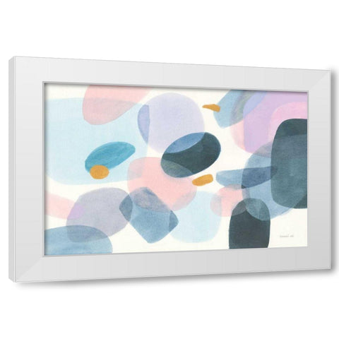 All Coming Together I White Modern Wood Framed Art Print by Nai, Danhui