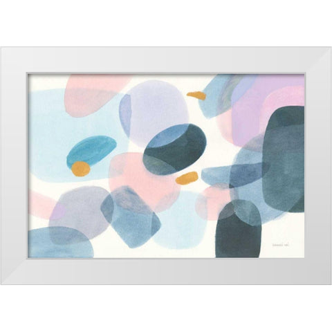 All Coming Together I White Modern Wood Framed Art Print by Nai, Danhui