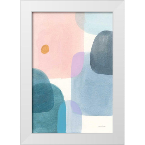 All Coming Together II White Modern Wood Framed Art Print by Nai, Danhui