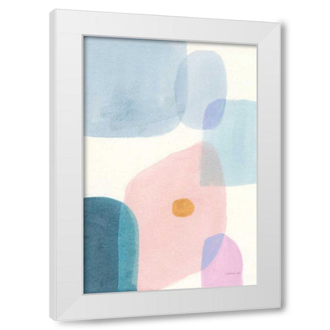 All Coming Together III White Modern Wood Framed Art Print by Nai, Danhui