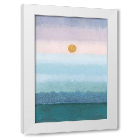 Rising and Setting White Modern Wood Framed Art Print by Nai, Danhui