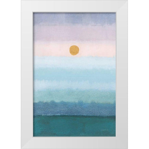 Rising and Setting White Modern Wood Framed Art Print by Nai, Danhui