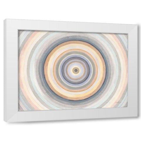 A Peaceful Center White Modern Wood Framed Art Print by Nai, Danhui