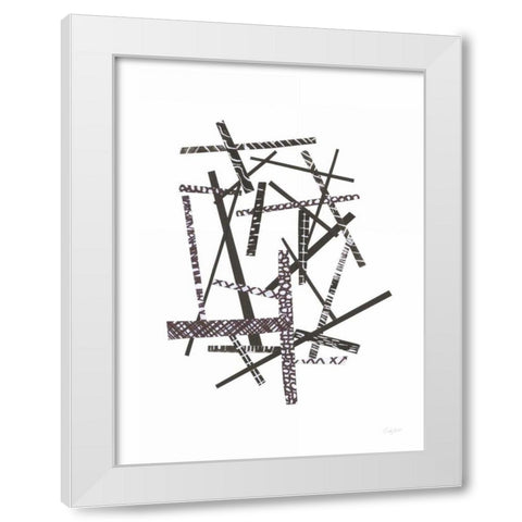 Pick Up Sticks II White Modern Wood Framed Art Print by Prahl, Courtney
