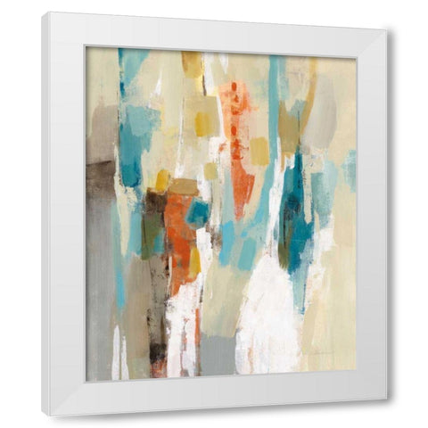 Steps on Sand II White Modern Wood Framed Art Print by Vassileva, Silvia