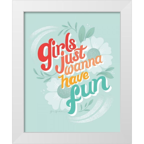 Girls I White Modern Wood Framed Art Print by Graham, Gia