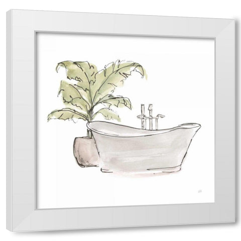 Neutral Tub III White Modern Wood Framed Art Print by Paschke, Chris