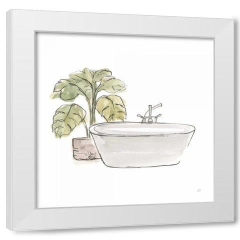 Neutral Tub IV White Modern Wood Framed Art Print by Paschke, Chris
