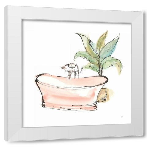 Tub I White Modern Wood Framed Art Print by Paschke, Chris