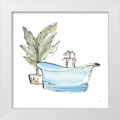 Tub II White Modern Wood Framed Art Print by Paschke, Chris