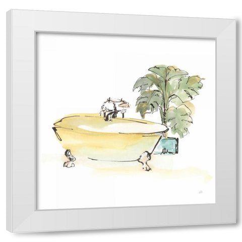 Tub III White Modern Wood Framed Art Print by Paschke, Chris