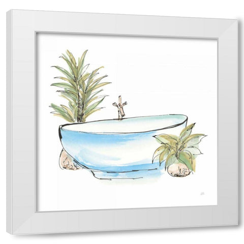 Tub IV White Modern Wood Framed Art Print by Paschke, Chris