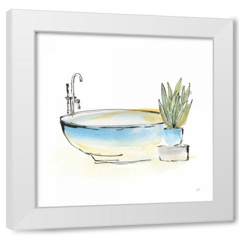 Tub VII White Modern Wood Framed Art Print by Paschke, Chris