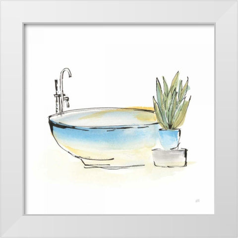 Tub VII White Modern Wood Framed Art Print by Paschke, Chris