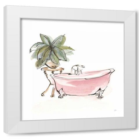 Tub IX White Modern Wood Framed Art Print by Paschke, Chris