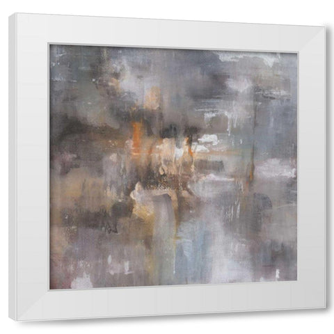 Sand and Stone White Modern Wood Framed Art Print by Nai, Danhui