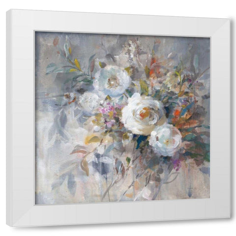 Autumn in Bloom White Modern Wood Framed Art Print by Nai, Danhui