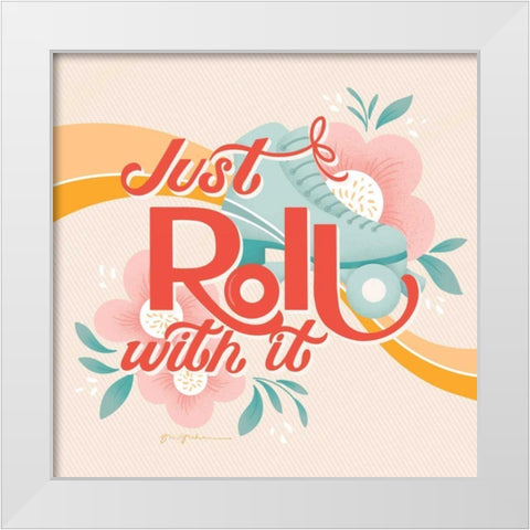 Roll With It I White Modern Wood Framed Art Print by Graham, Gia