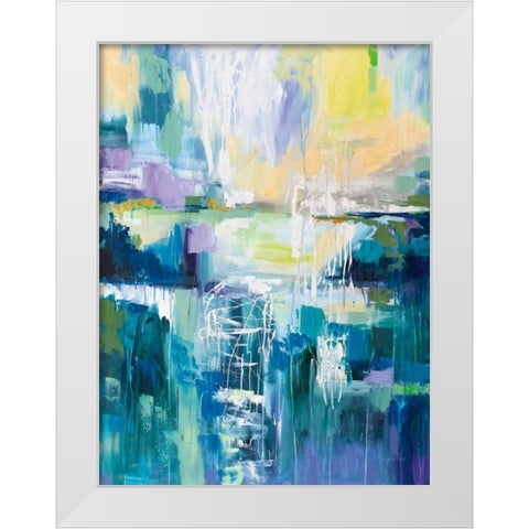 Into the Water White Modern Wood Framed Art Print by Vertentes, Jeanette