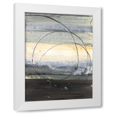 Horizon Balance IV Light White Modern Wood Framed Art Print by Hristova, Albena