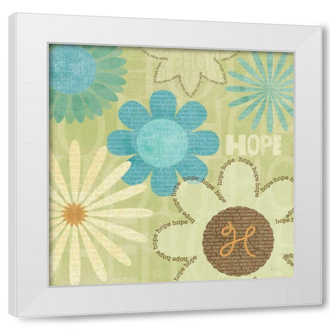 Say it with Flowers I White Modern Wood Framed Art Print by Charron, Veronique