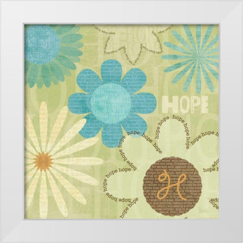 Say it with Flowers I White Modern Wood Framed Art Print by Charron, Veronique