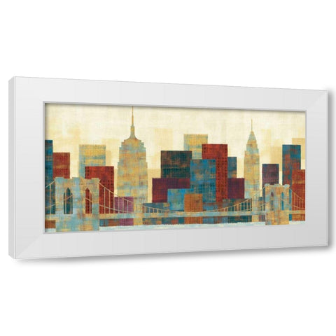 Majestic City White Modern Wood Framed Art Print by Mullan, Michael