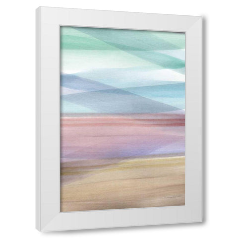 Soft Summer I White Modern Wood Framed Art Print by Charro, Mercedes Lopez