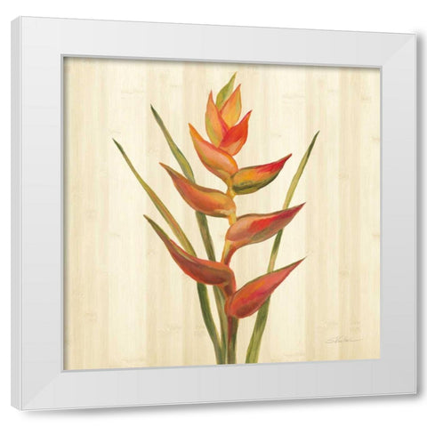 Tropical Garden I White Modern Wood Framed Art Print by Vassileva, Silvia
