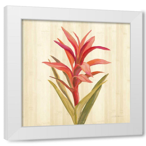 Tropical Garden III White Modern Wood Framed Art Print by Vassileva, Silvia