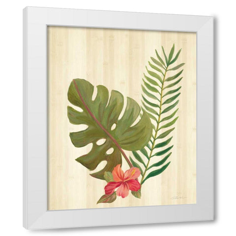 Tropical Garden V White Modern Wood Framed Art Print by Vassileva, Silvia