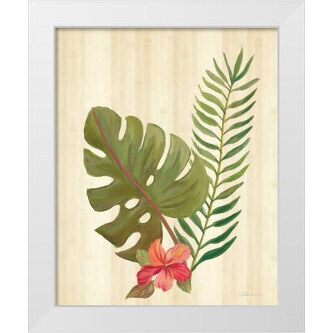 Tropical Garden V White Modern Wood Framed Art Print by Vassileva, Silvia