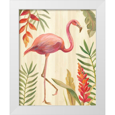 Tropical Garden IX White Modern Wood Framed Art Print by Vassileva, Silvia