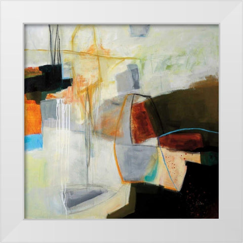 Leaving the Harbour White Modern Wood Framed Art Print by Davies, Jane