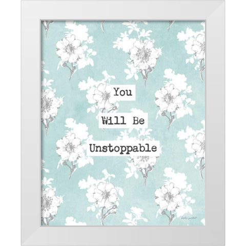 Unstoppable White Modern Wood Framed Art Print by Pertiet, Katie